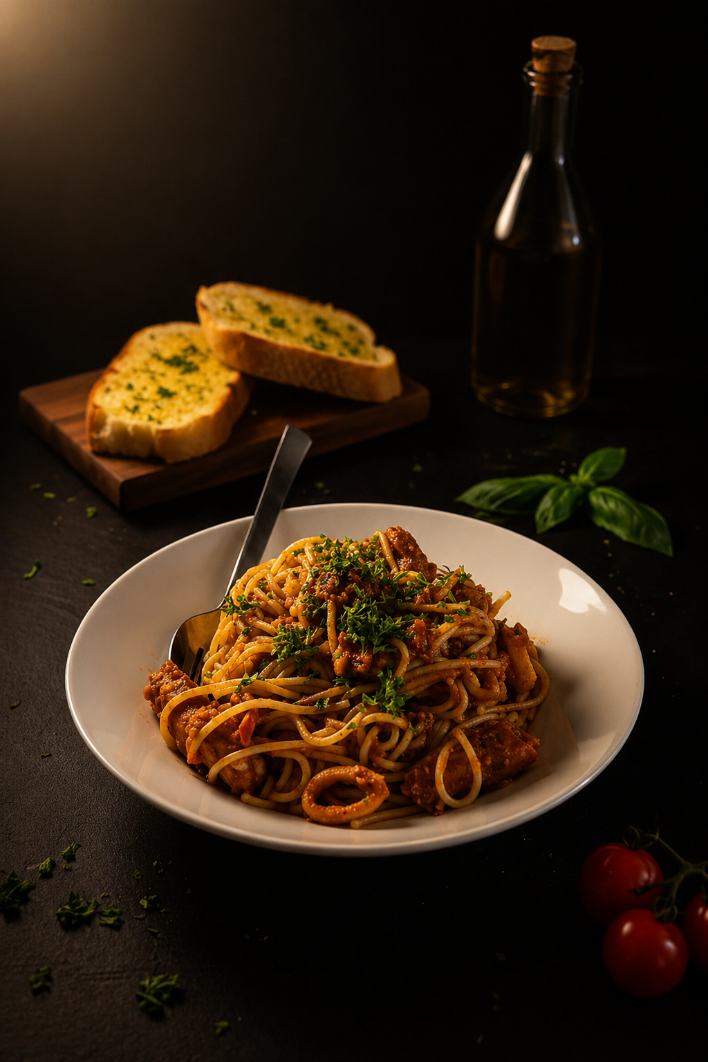 Spaghetti bolognese · dinner card